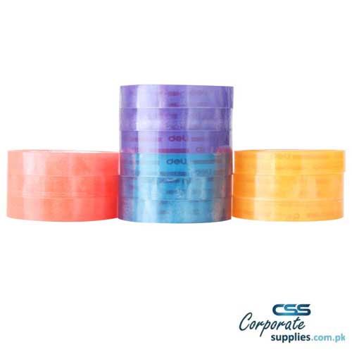Deli Brand 30024 Colorful Stationery Tape Half Inch