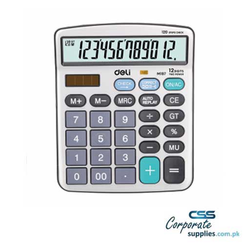 Deli Brand Calculator 12-digit Metal Model EM19710