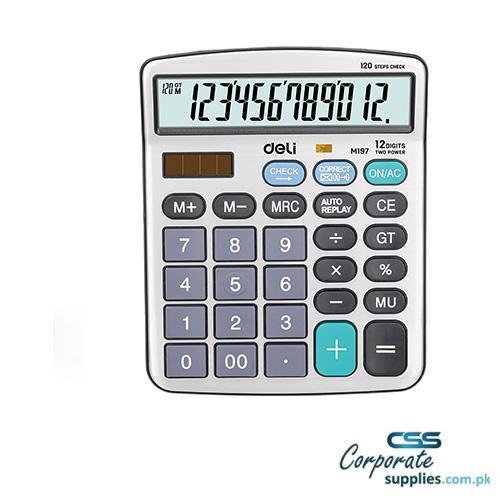 Deli Calculator 12-Digit Metal (EM19710)