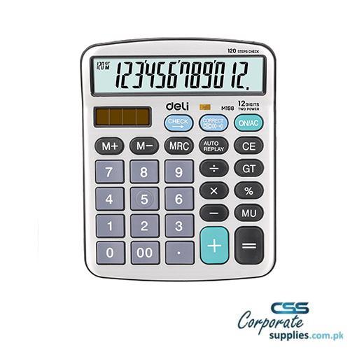 Deli Calculator 12-Digit Metal (EM19810)