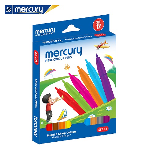 Mercury Fiber Marker Set-12 (Wallet)