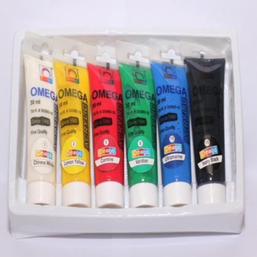 Omega Acrylic Colour Set of 6