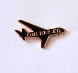 Cool Your Jets funny plane Lapel Pin - 1.25
