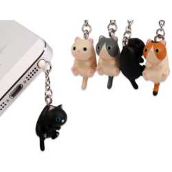 Amazon.com: 4 Pieces 3.5mm Dustproof Plug Lovely Hanging Cat Universal Earphone Jack: Electronics