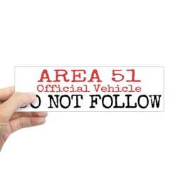 Area 51 Official Vehicle Bumper Bumper Sticker by fringeparanormalshirts