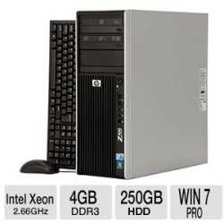 HP Z400 SF569UP Workstation PC - Intel Xeon W3520 2.66GHz, 4GB DDR3, 250GB HDD, DVDRW, Windows 7 Professional 64-bit, Keyboard & Mouse, (Refurbished), - RB-HPZ400/2.6X at TigerDirect.com