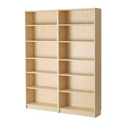 BILLY Bookcase - birch veneer, 160x202x28 cm - IKEA