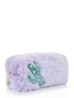 Furry Cactus Make Up Bag | Skinnydip London