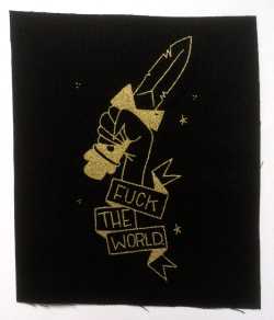 Patch: Fuck the World by Michael Sweater – Silver Sprocket