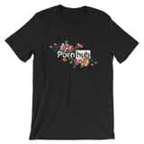 Floral Black Cotton Tee – Pornhub Apparel