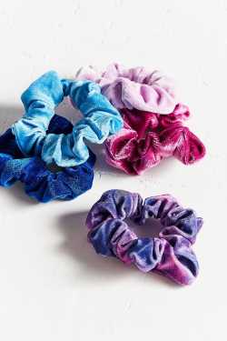 Velvet Hair Scrunchie Hair Band 5-Pack | Urban Outfitters