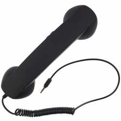 Amazon.com: DONG 3.5mm Retro Phone Telephone Radiation-proof Receivers Cellphone Handset For Phone 4 5 6 7 Classic Headphone MIC Microphone(Black): Cell Phones & Accessories