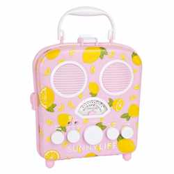 Amazon.com: SunnyLIFE Portable Beach MP3 Speaker with AM/FM Radio and Smartphone Holder - Lemon Pink: Home Audio & Theater