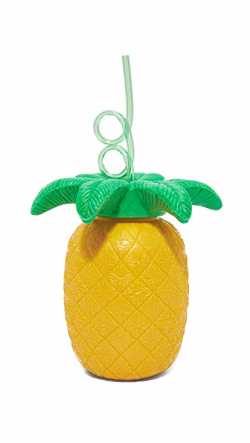 Amazon.com: SunnyLife Women's Pineapple Sipper Cup, Yellow, One Size: Clothing