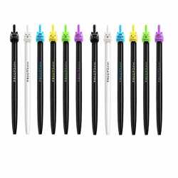 Amazon.com: HIPGCC 12Pcs Cute Kitty Cat Writing Animal Cartoon Gel Pens with 0.5mm Point Black Ink Stationery Office Supplies Ballpoint For School Students Kids Birthday Gift Set: Office Products