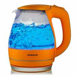 Amazon.com: Ovente 1.5L BPA-Free Glass Electric Kettle, Fast Heating with Auto Shut-Off and Boil-Dry Protection, Cordless, LED Light Indicator, Orange (KG83O): Kitchen & Dining