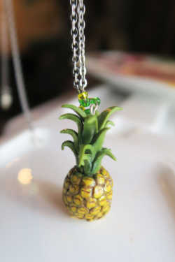 Pineapple Necklace Fruit jewelry Fruit Necklace by TheJewelSaga