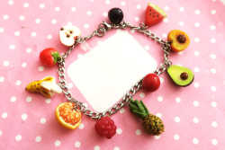 Fruit Bracelet apple strawberry watermelon by TheJewelSaga