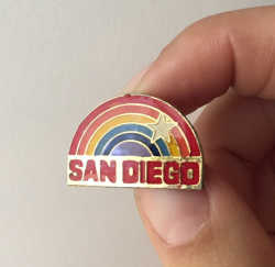 Vintage Enamel Lapel Pin or Hat Pin San Diego by FriendCenter