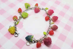 Grapes Fruit Bracelet fruit jewelry fruit by TheJewelSaga on Etsy