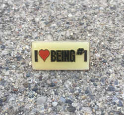 Vintage Enamel Lapel Pin or Hat Pin I Love Being by FriendCenter