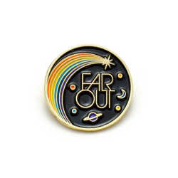 Far Out Enamel Pin by luckyhorsepress on Etsy