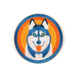 Iron On Patch Husky Embroidered Patch Woven Patch by WashiGang