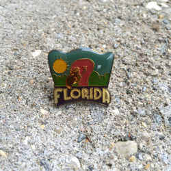 Vintage Florida Flamingo Lapel Pin or Hat Pin by FriendCenter