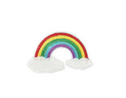 Embroidered Rainbow with Clouds Iron-on Patch by TheLazyCraftStore