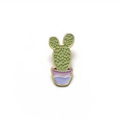 Potted Cactus Enamel Pin by luckyhorsepress on Etsy