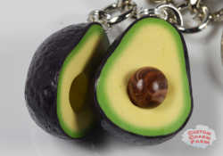 Best Friend Avocado Keychain Handmade Miniature by CustomCharmFarm