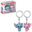 Lilo & Stitch Stitch & Angel Pop! Keychain 2-Pack Merchandise | Pop In A Box UK