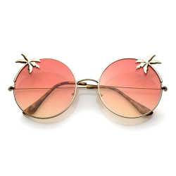 Indie Round Palm Tree Sunglasses - Shop Jeen - powered by Hingeto