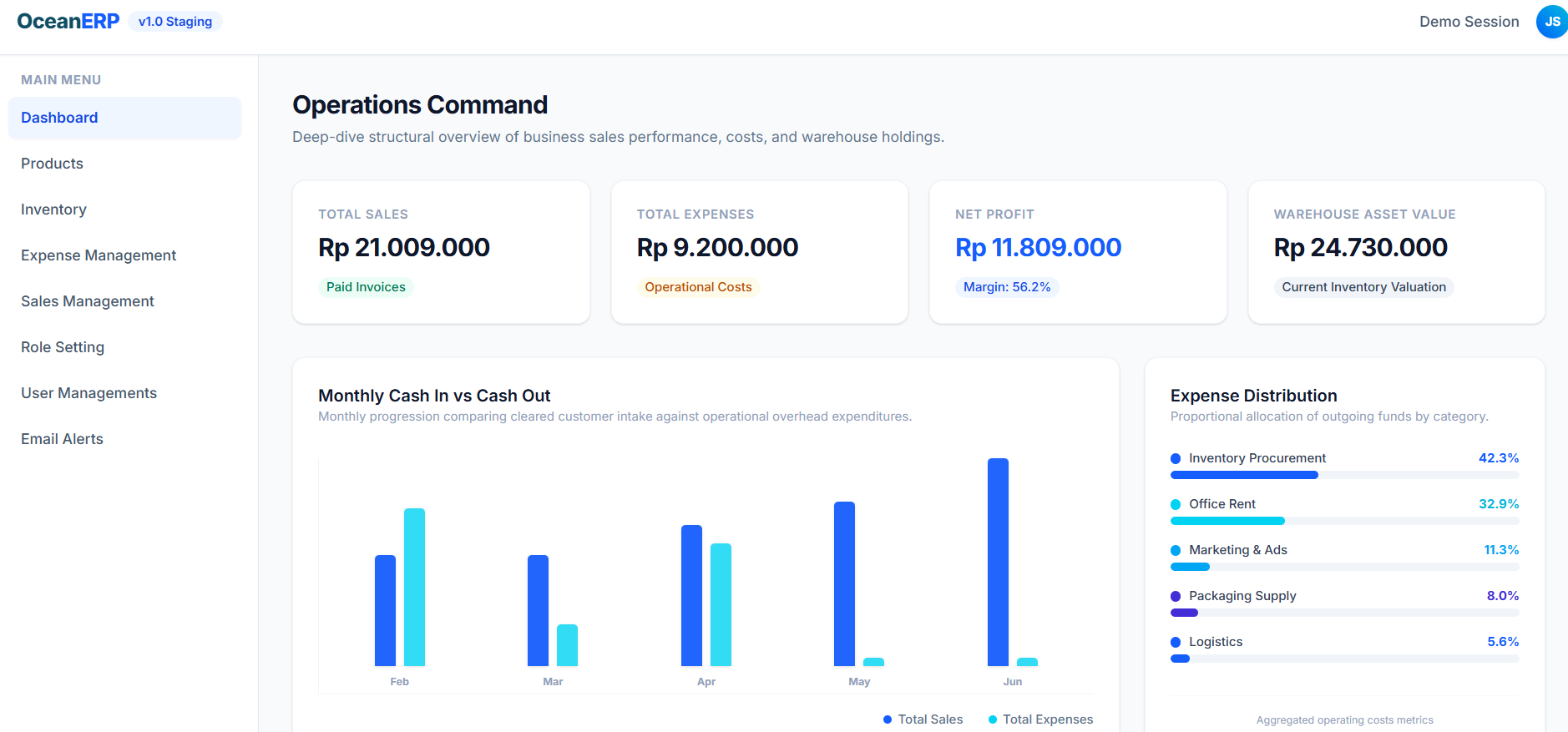 OceanERP - Custom Internal Business Suite & Corporate Operations Command