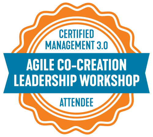 Certificate of Attendance Agile Co-creation Leadership Workshop