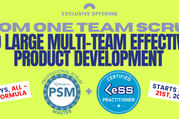 Scaling from one Scrum team to large multi-team effective product development