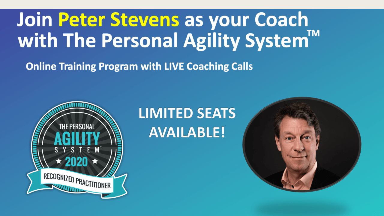 Personal Agility System Online Workshop  (Europe, Africa and Asia)