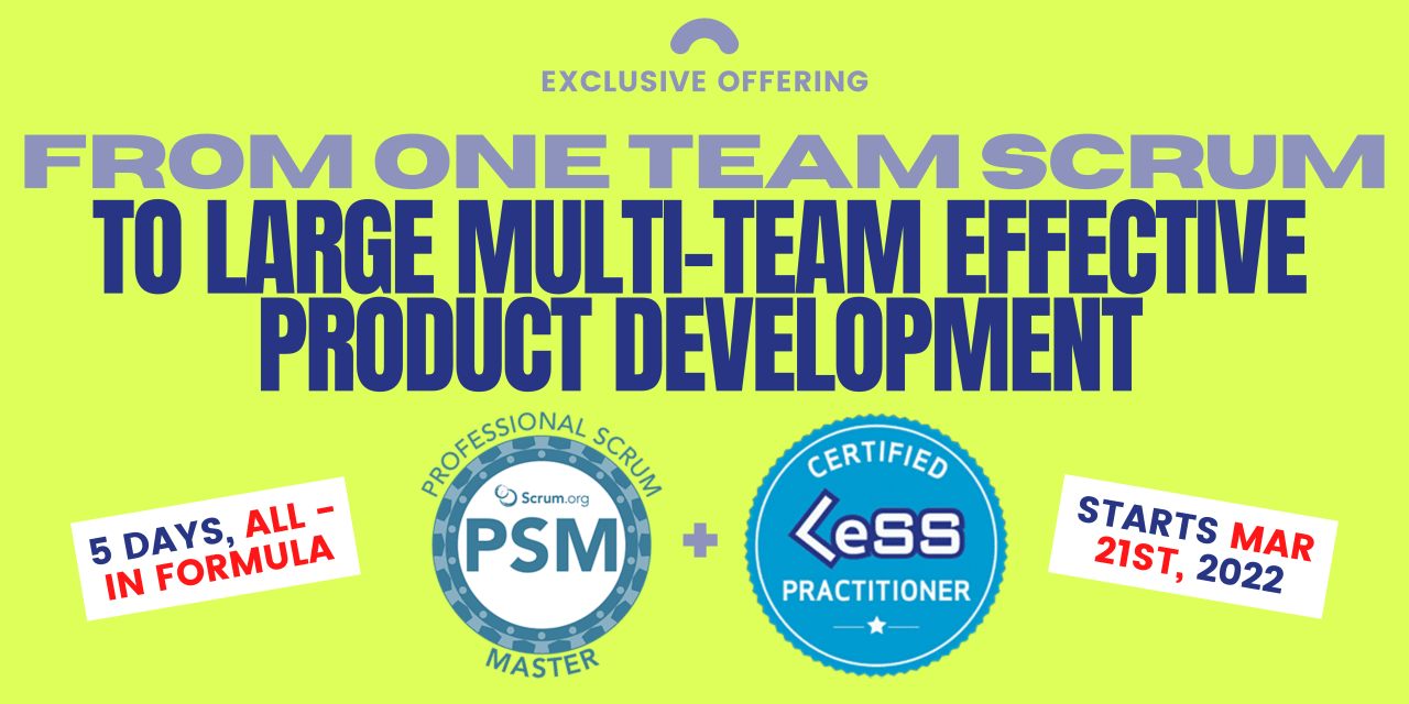 Scaling from one Scrum team to large multi-team effective product development