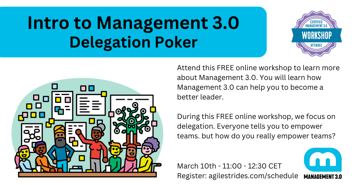 CONFIRMED - Intro to Management 3.0 - Delegation Poker