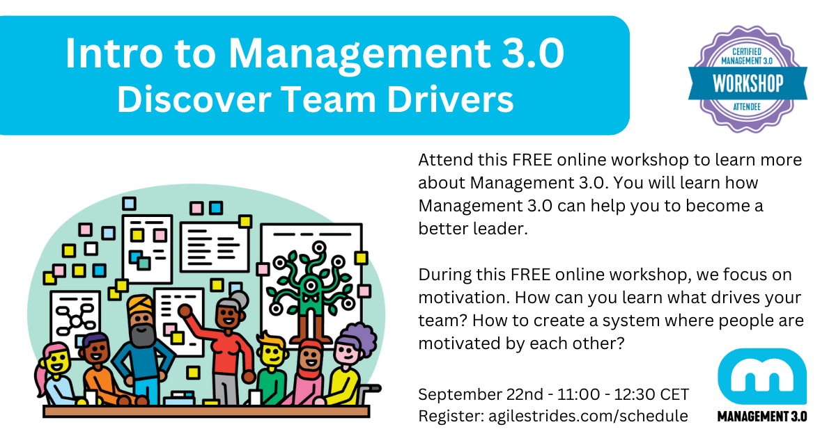 CONFIRMED - Intro to Management 3.0 - Team Drivers