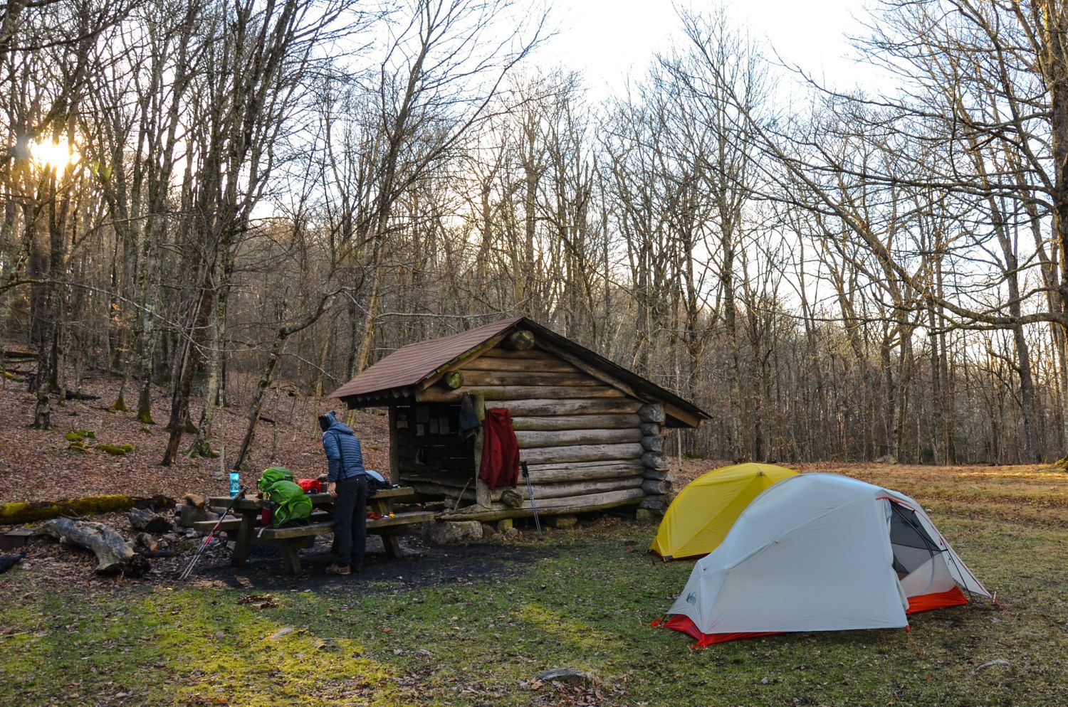Finally back at Cherry Tree shelter.