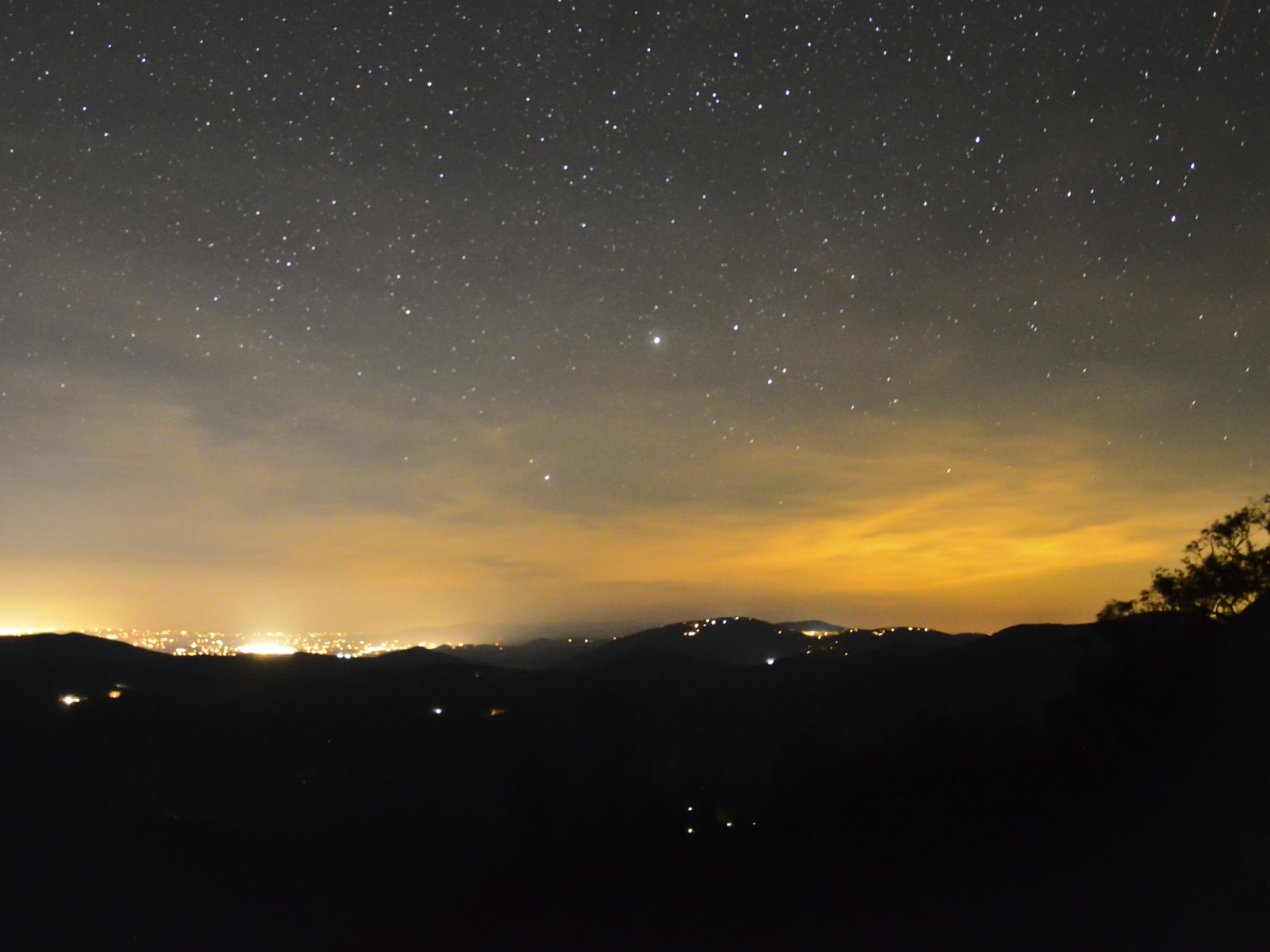 Attempting to take photos of the stars.