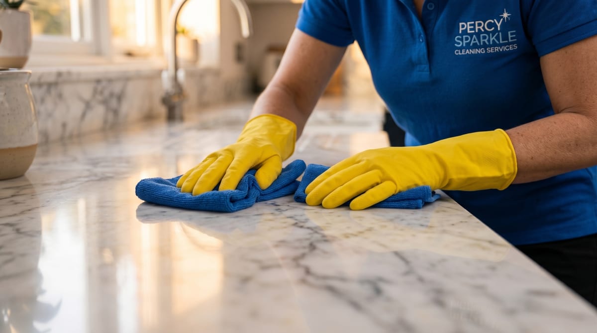 Percy Sparkle cleaning team