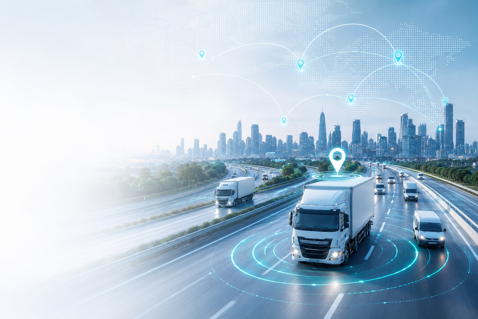 Smart vehicle security and GPS fleet tracking on a connected highway