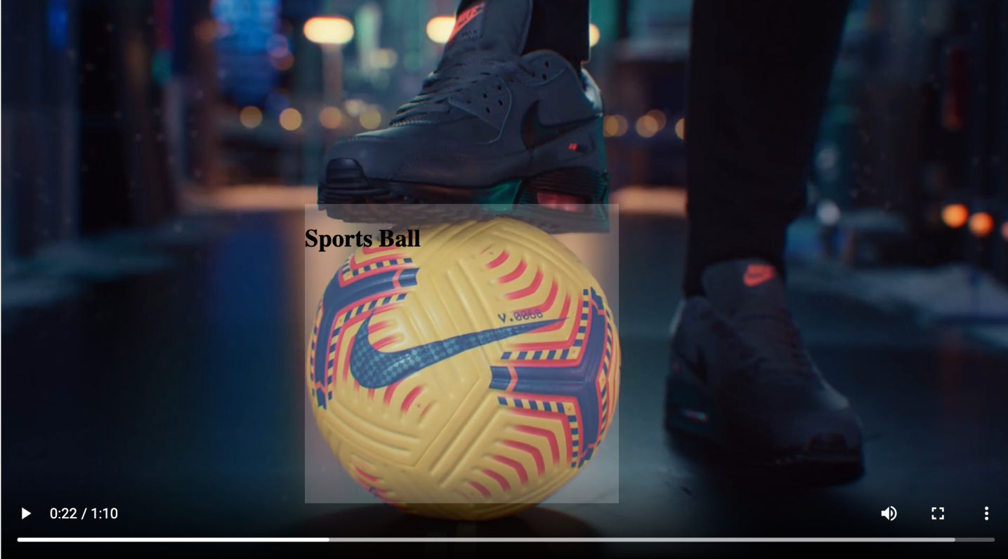 object recognition highlighted football in a video