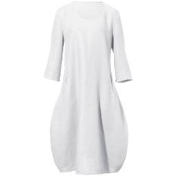 Modisches Leinen-Kleid 3/4-Arm Anna Aura weiss