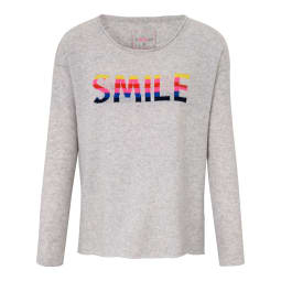 Rundhals-Pullover, 100% Kaschmir in legerer Form the lovely brand grau