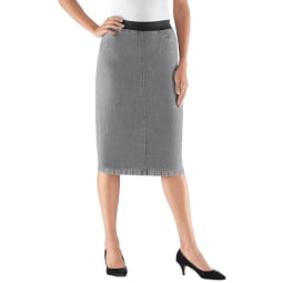 Classic Basics Jeans-Rock in knieumspielender Länge