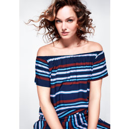 TRIANGLE Jumpsuit mit Carmen-Ausschnitt