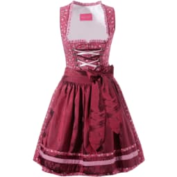 Krüger Madl Dirndl midi mit Satinbandschnürung